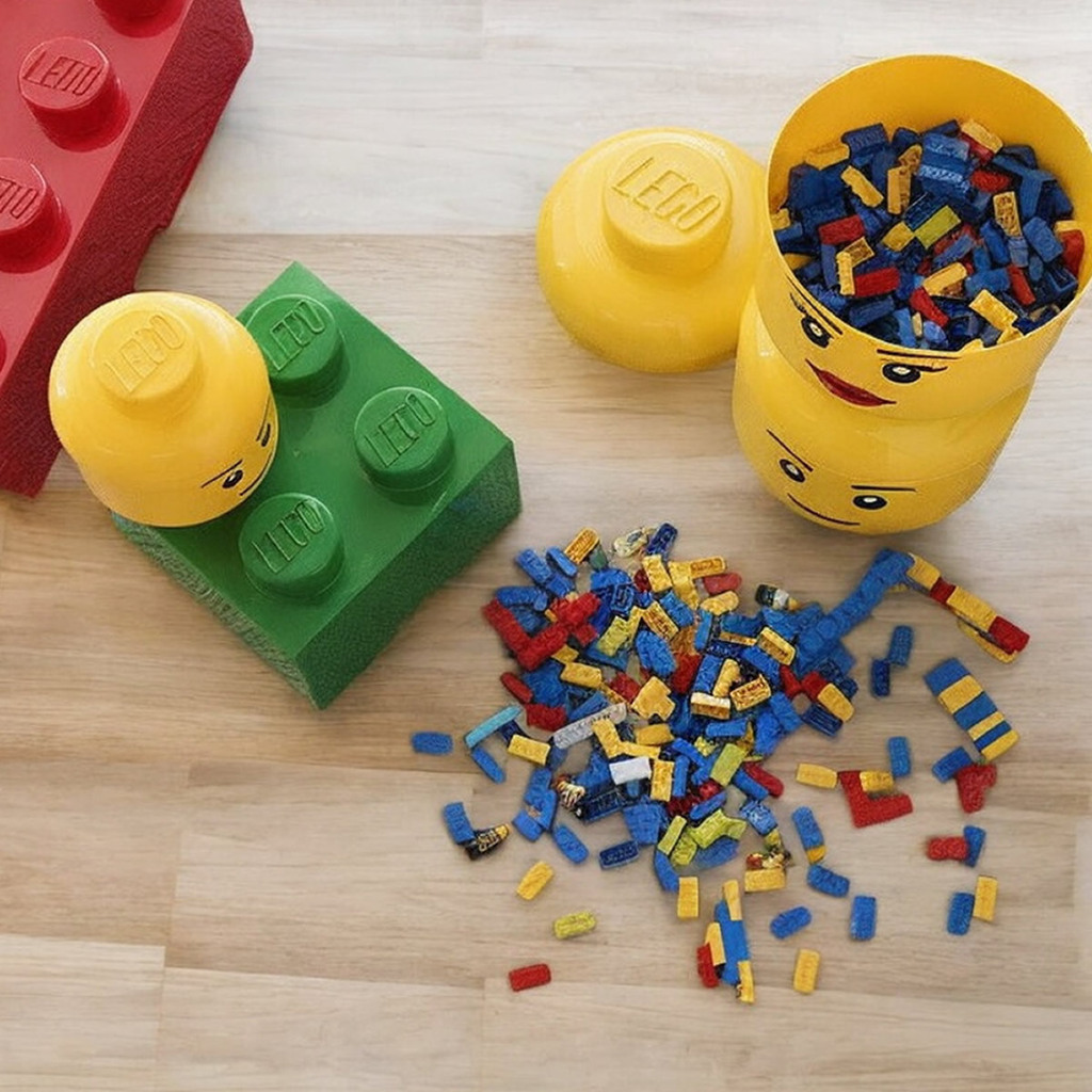 Contenedor Storage Head Large Girl Lego Tienda Pepino