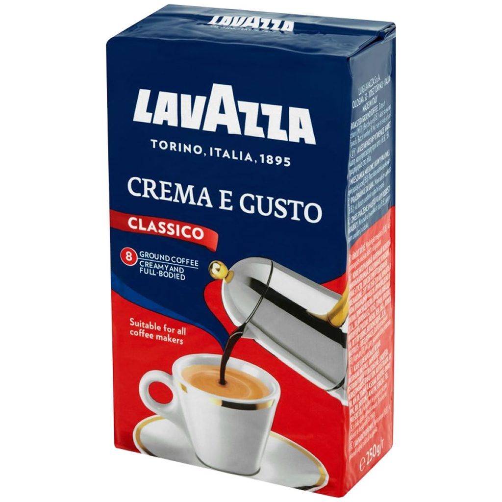 Café molido, italiano, Lavazza Crema e Gusto, bloques de 8.8 oz