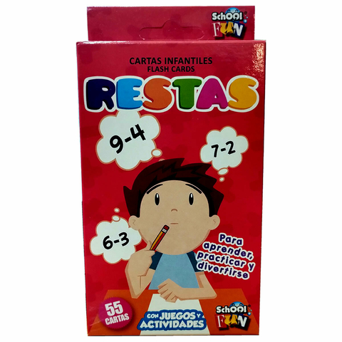 Juego Cartas Restas School Fun