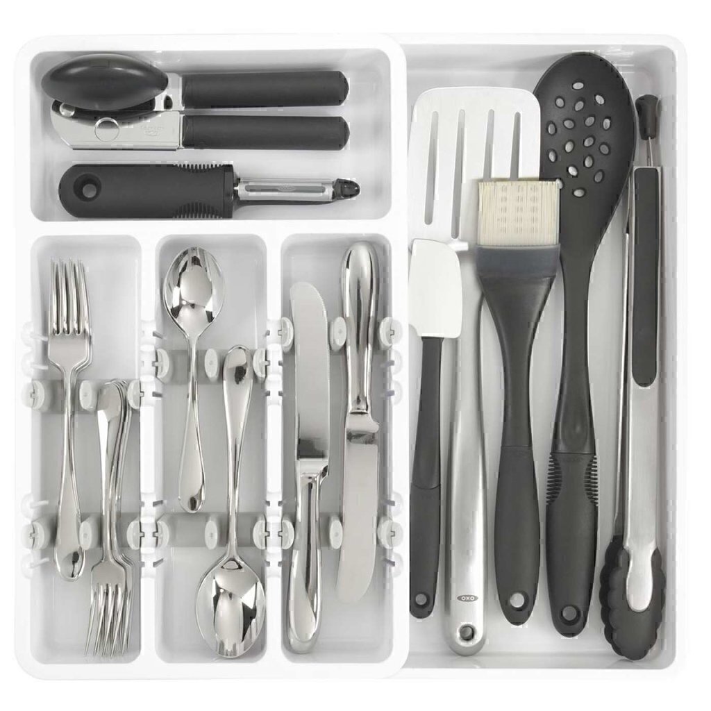 Organizador Cubiertos Utensillos Extensible Oxo