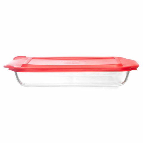 Fuente Pyrex Vidrio 1,9l C/ Tapa Horno Freezer - Sheshu Home