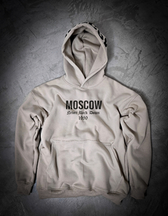 Never Back Down Buzo OVERSIZE Frisa Hoodie Moscow