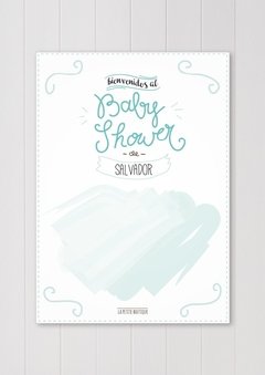 Poster de firmas - Baby shower nene - comprar online