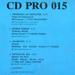 EMI CD Pro 015 (Paul McCartney - Duran Duran - Poison - Red Hot Chili Peppers) - comprar online