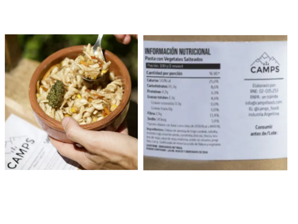 Comida Liofilizada : Pasta con Vegetales Salteados - CAMPS (copia) (copia)