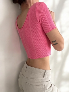 Knitted Tshirt Corta - Espalda escotada