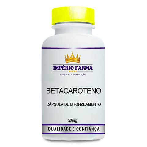 Betacaroteno 50mg - Cápsula de Bronzeamento