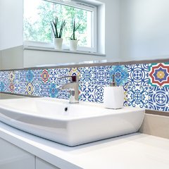 azulejos autoadhesivos - serie mosaic azul en internet