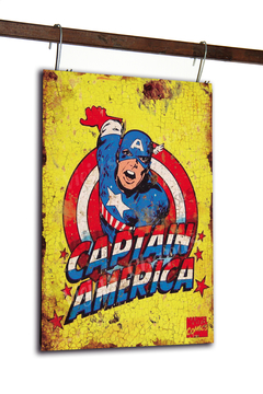 HR-108 Capitan america fondo amarillo