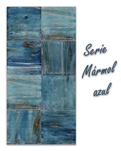 Azulejos autoadhesivos - Serie Marmol Azul