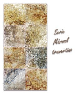 Azulejos autoadhesivos - serie mármol travertino