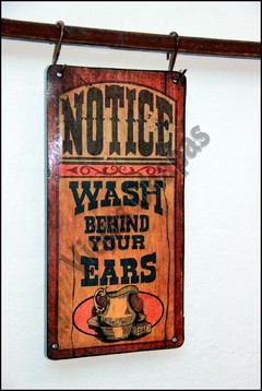 ZA-004 Notice wash your ears