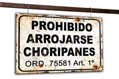 ZR-259 Prohibido arrojarse choripanes blanco