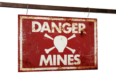 ZR-266 Danger Mines (Cartel original Islas Malvinas)