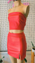 Conjunto engomado Rojo Top y pollera Tajo - comprar online