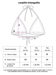 Corpiño bikini triángulo Pancho y Aurelia - tienda online