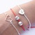 Pulsera con corazón chico - comprar online