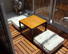 Almohadón de piso tatami cuadrado puff artesanal sustentable - FENIX manufactura de muebles