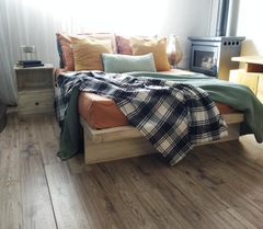 Cama Japonesa Cajonera con respaldo madera sustentable pallet reciclado - comprar online