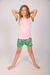 Conjunto de Pijama Dos Piezas Short Estampado y Remera Corta con Aplique en la Manga Kids