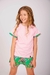 Conjunto de Pijama Dos Piezas Short Estampado y Remera Corta con Aplique en la Manga Kids