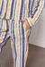 Conjunto de Pijama dos Piezas Pantalón Y Camisa Rayas Mujer Detalle Bolsillo