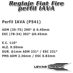 Leva Potenciada Fiat FIRE Perfil IAVA 9.50mm / 290° - comprar online