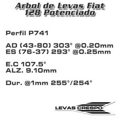 Leva Potenciada Fiat 147 128 Uno Tipo Perfil P741 9.10mm / 303° - comprar online