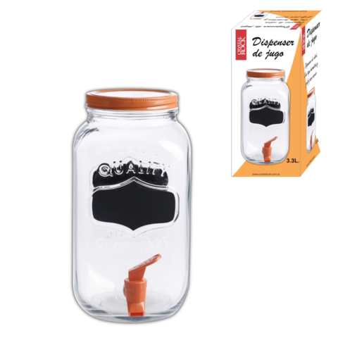 DISPENSER PARA JUGO 3.3LTS NARANJA