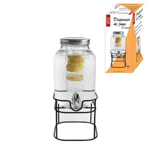 DISPENSER PARA JUGO 4 LTS CON INFUSOR Y BASE