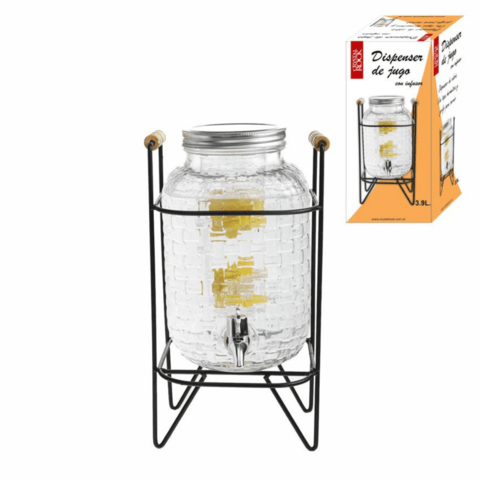 DISPENSER DE JUGO 3.9LT CON INFUSOR Y BASE