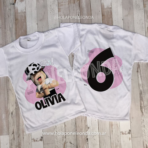REMERA CUMPLEA OS Roblox Girl
