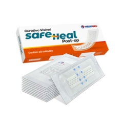 CURATIVO VISÍVEL SAFE HEAL POST-OP 10x20 (5x15) 20UN KELOGEL - CIRÚRGICA MEDIC PRODUTOS CIRÚRGICOS