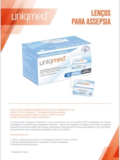 LENÇO ASSEPSIA UNIQMED KIT COM 500UN 19X14cm - comprar online