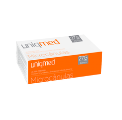 MICROCÂNULAS PARA PREENCHIMENTO FACIAL 27GX40MM UNIQMED 24UN