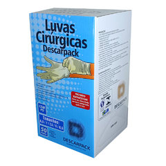 CAIXA MASTER LUVAS ESTÉREIS CIRÚRGICAS DESCARPACK 200 PARES na internet