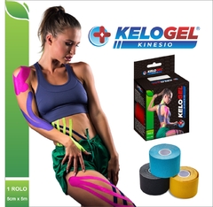 FITA KINÉSIO TAPE BANDAGEM ELÁS. KELOGEL PREMIUM 5CMX5M 10UN