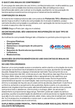 MODELADOR CURTO BIPARTIDO COLCHETE COR PRETO KELOGEL - CIRÚRGICA MEDIC PRODUTOS CIRÚRGICOS