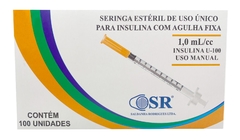 SERINGA INSULINA 1,0ML 6X0,25MM AGULHA FIXA 31G 100UN SR na internet