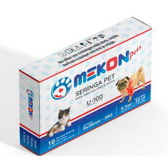 SERINGA MEKON PET INSUL. U-100 CÃES GATOS 10un 0,3ML 8X30MM na internet