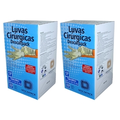 KIT LUVAS ESTÉREIS CIRÚRGICAS DESCARPACK 200UN TAMANHO 7,5