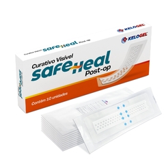 CURATIVO VISÍVEL SAFE HEAL POST-OP 10x30 (5x25) 5UN KELOGEL - CIRÚRGICA MEDIC PRODUTOS CIRÚRGICOS