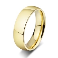 Par de aliança clássica 6mm folheado a ouro 18K - loja online