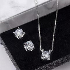 Conjunto Adore Colar e Brincos Diamante CZ Premium - comprar online