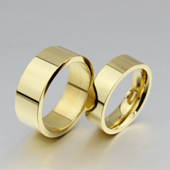 Aliança feminina casamento noivado 6 mm banhada ouro 18k - loja online