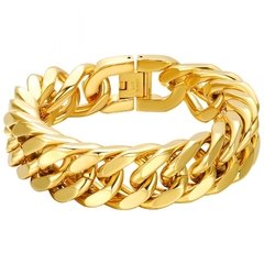 Pulseira de luxo 15mm banhada a ouro 18 K ( BR-12G )