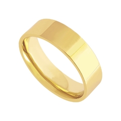 Aliança feminina casamento noivado 6 mm banhada ouro 18k - comprar online