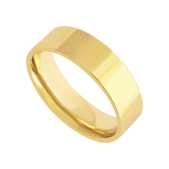 Aliança masculina casamento noivado 8mm banhada ouro 18k na internet