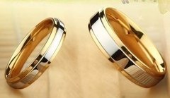 Aliança anel feminina compromisso banhado a ouro 18k - comprar online