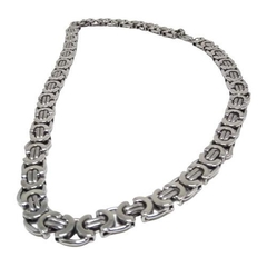 Corrente grossa colar masculino bizantino aço cirúrgico - comprar online